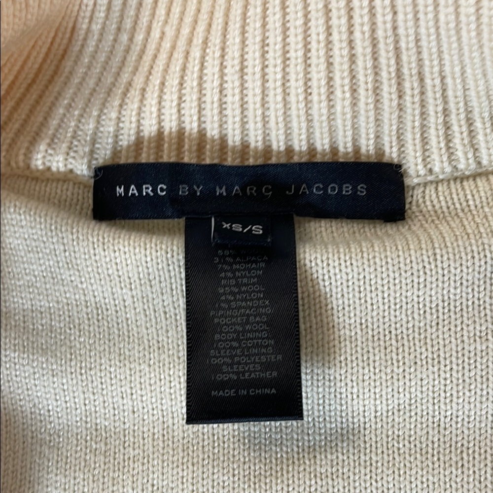 Marc By Marc Jacobs Beautiful Cream and Black Long Boucle Jacket - Picture 3 of 12